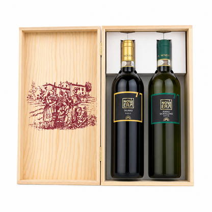 Cassetta di legno da 2 con disegno