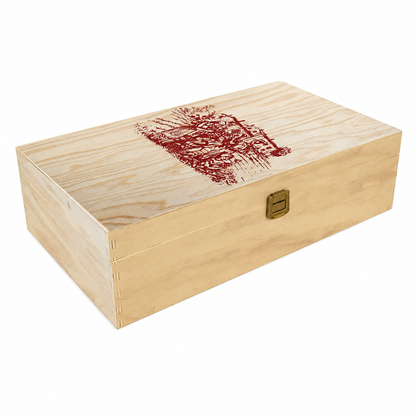 Cassetta di legno da 2 con disegno