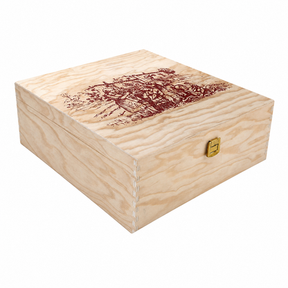 Cassetta di legno da 3 con disegno