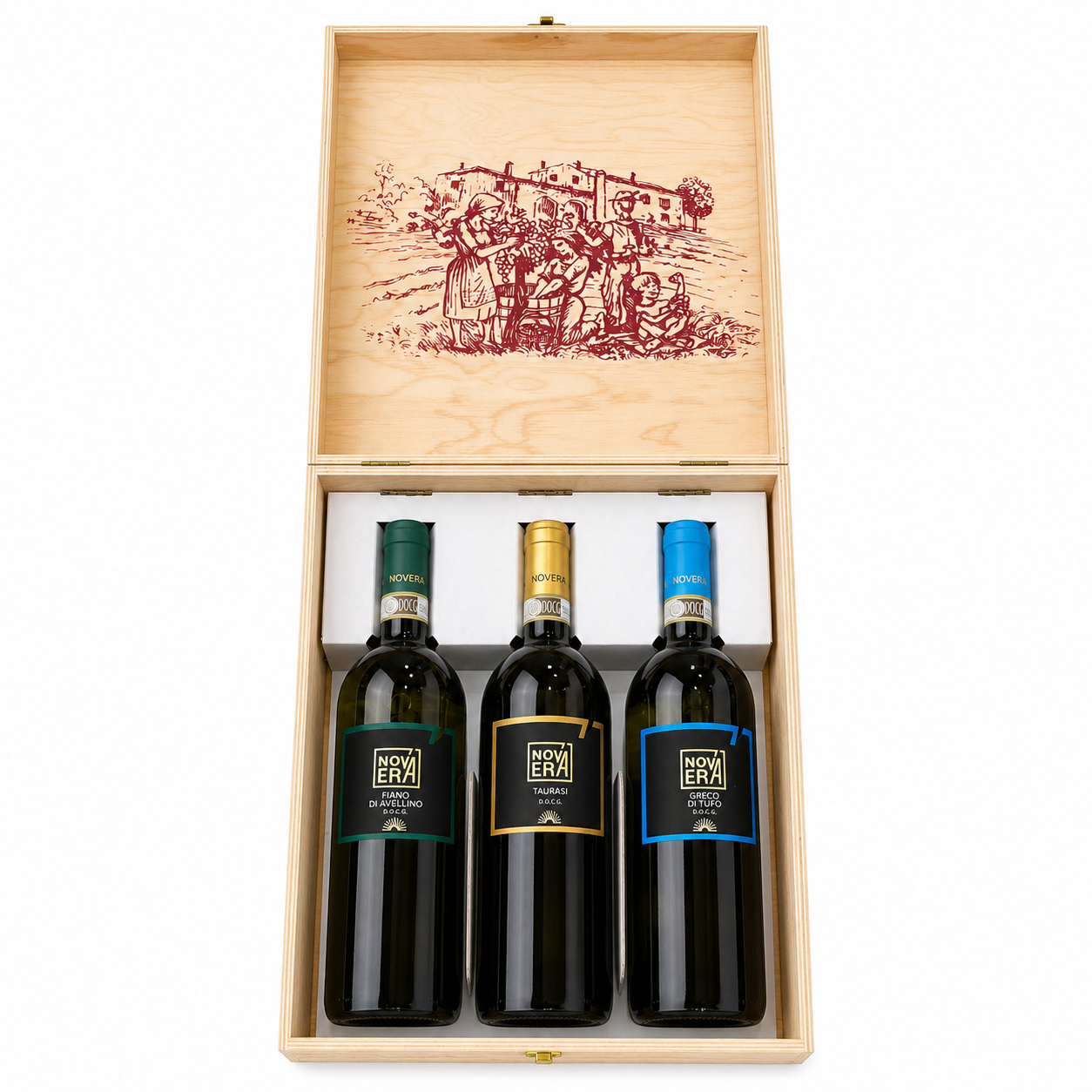 Cassetta di legno da 3 con disegno